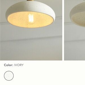 Anthropologie Stevie Flush Mount - Ivory Modern Pendant Light